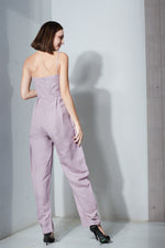 Load image into Gallery viewer, Sweetheart Baggy Jumpsuit in Lavender Linen
