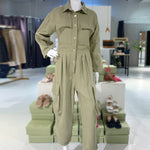 Load image into Gallery viewer, Una Ricci Long-Sleeve Snap Button Jumpsuit
