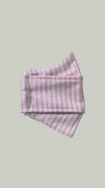 Load image into Gallery viewer, Qq Pink Stripes Kids Face Mask
