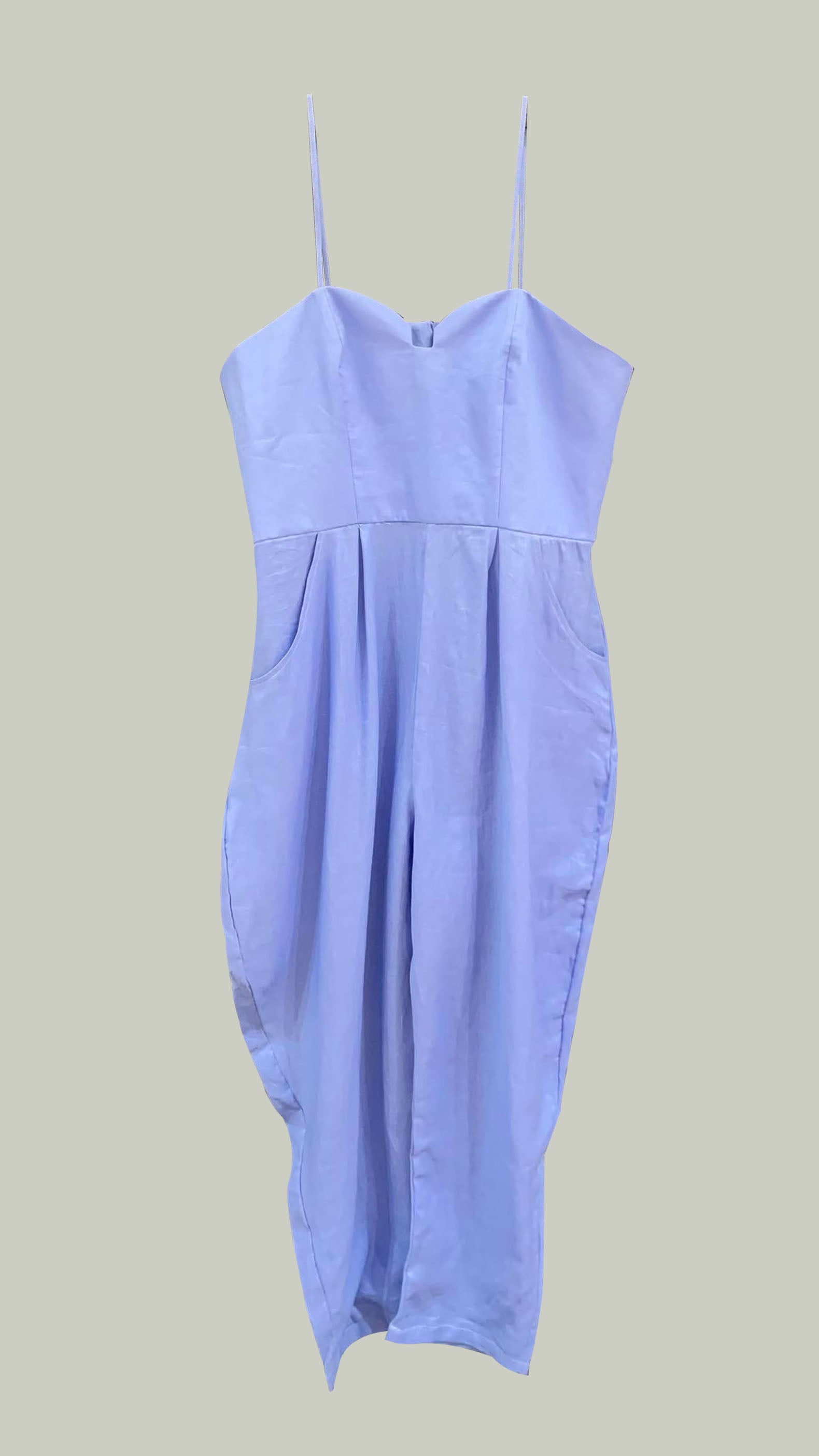 Sweetheart Baggy Jumpsuit — Bright Blue
