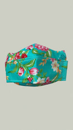Load image into Gallery viewer, Qq Sky Blue Floral Adult Mask

