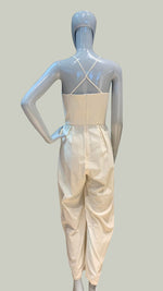 Load image into Gallery viewer, Sweetheart Baggy Jumpsuit with Criss Cross Back Strap - Cream
