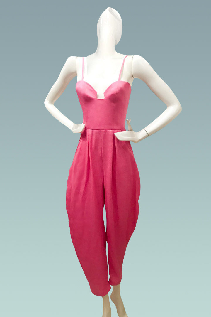 Sweetheart Baggy Jumpsuit in Taffy Pink